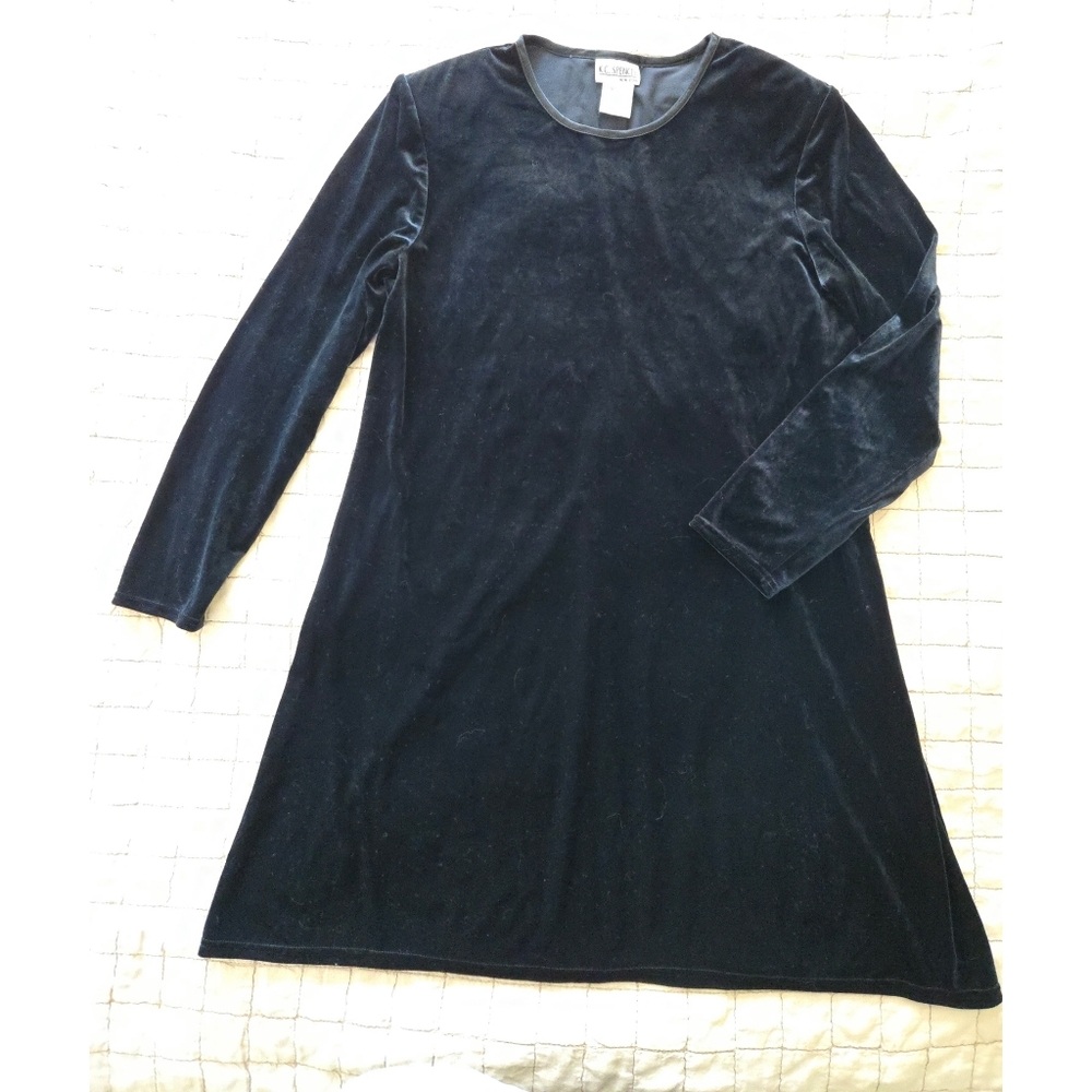 Black Velvet Dress Whimsigoth Vintage Size 16